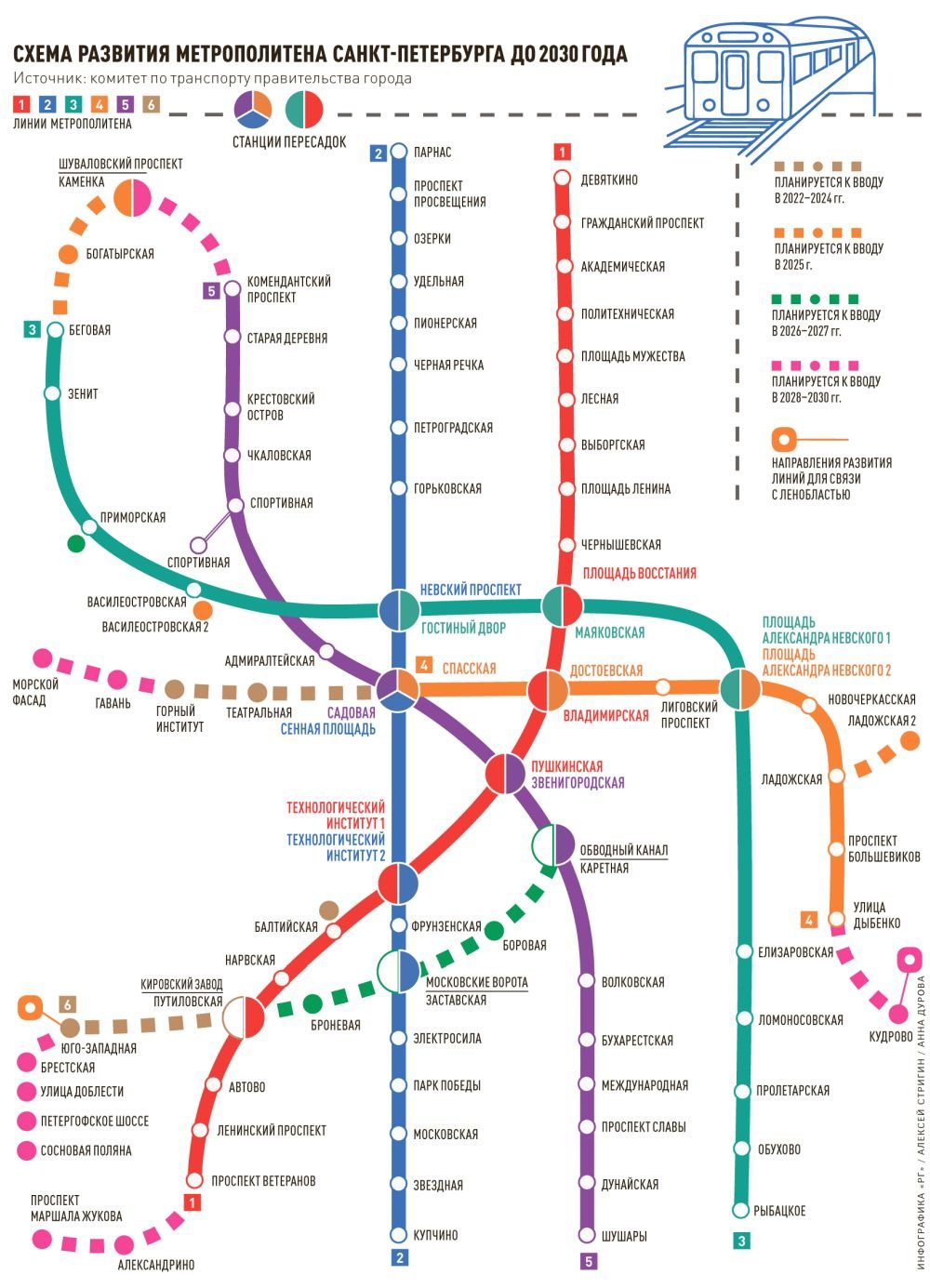карта метро в питере